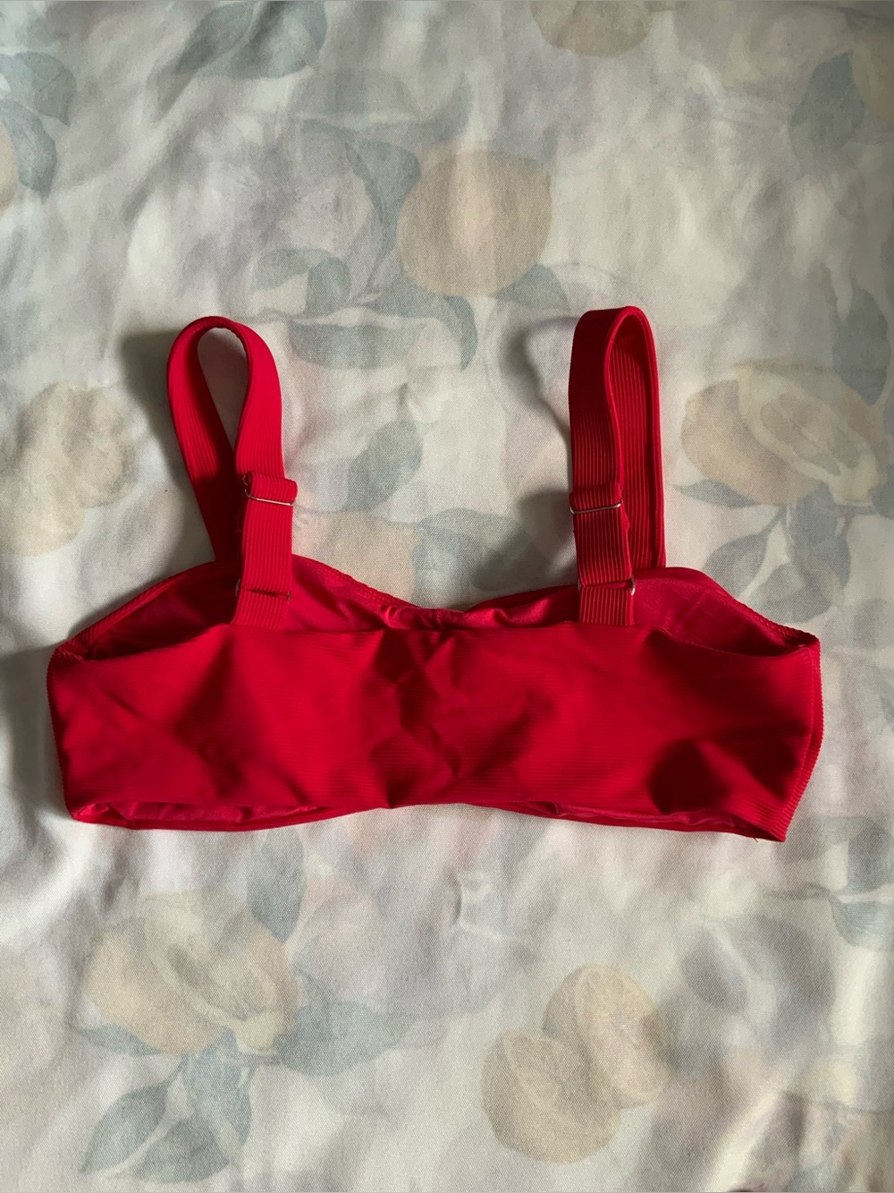 NWOT Ribbed Ruched Bikini Top - Picture 6 of 7